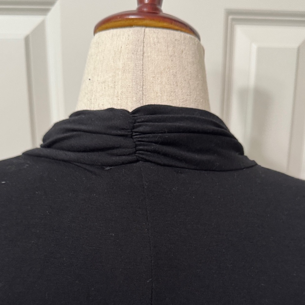 Karen Kane NWOT❤️Black Faux Wrap Ruched Dress made from soft jersey knit. - Picture 7 of 12